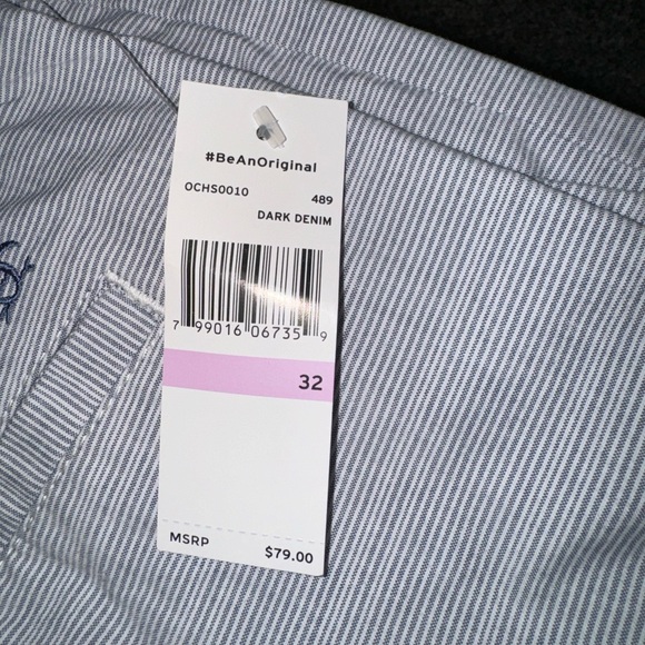 Men’s Original Penguin Blue Striped Shorts - Picture 3 of 5